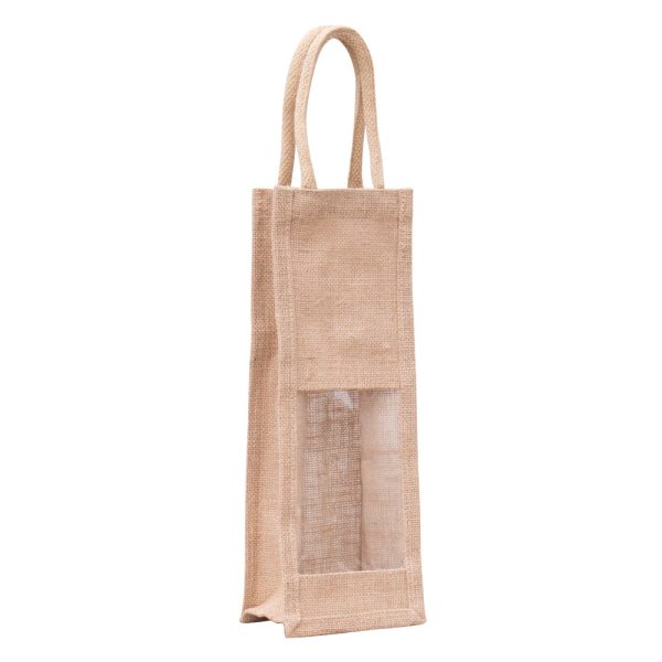 jute single wine bottle carrier front 01