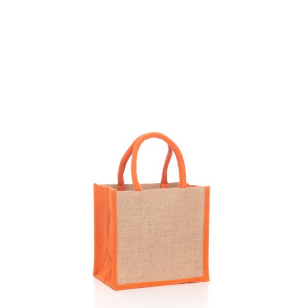 small jute bag natural and orange 1