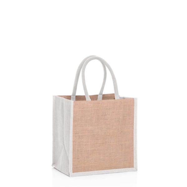 square jute bag natural white gusset 1